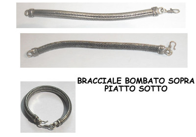 Bracelet Large Argenté Motif Serpent - 19.2 Cm X 1 Cm - Laiton Bain Argent - Artisanat Indien