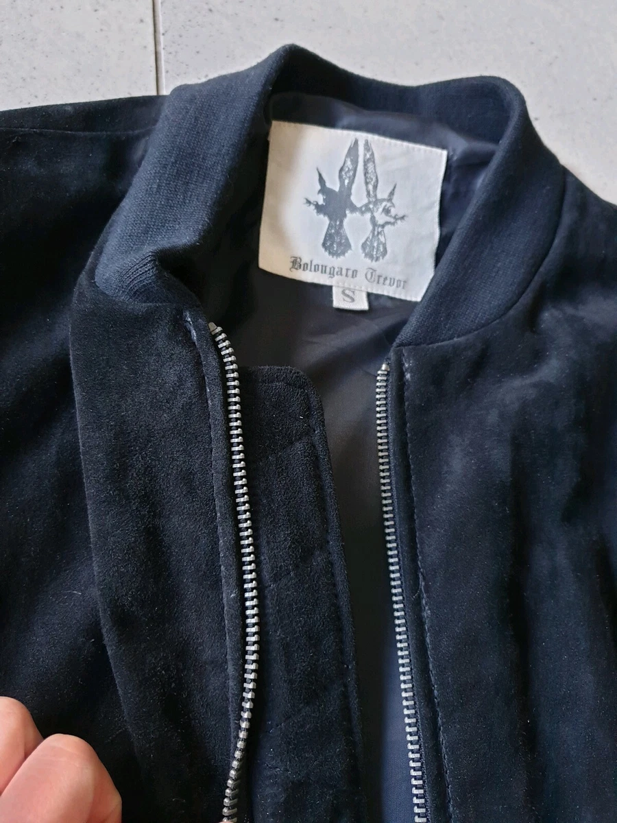 Genuine Soft Suede Leather Bomber Bolongaro Trevor Jacket S Coat