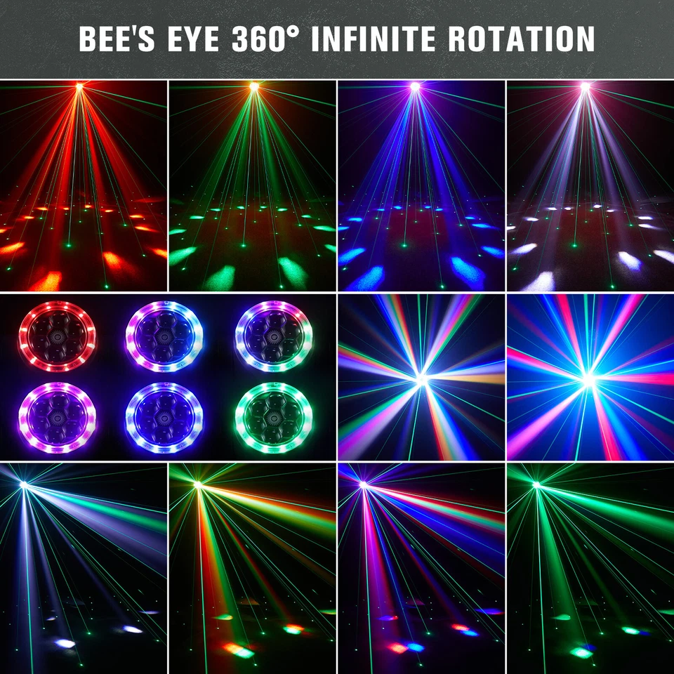 150W LED Laser Moving Head Light RGBW Beam Stage DMX Spot Lighting DJ Disco Xmas - Image 2 of 4