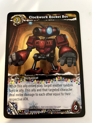 World of Warcraft WoW TCG- Clockwork Rocket Bot- FEAST OF WINTER VEIL