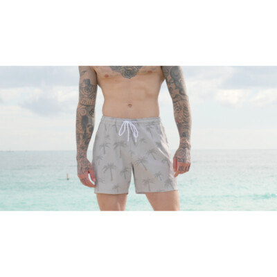 Mad Pelican Scratchy Palms Jeremiah's Trunk Shorts - Vapor Blue
