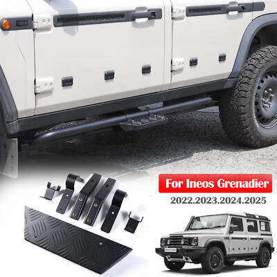Side Steps Nerf Bars Running Boards Steel Trim For Ineos Grenadier 2024-2027 1PC