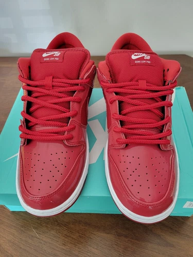 Nike Dunk Pro SB Low Red Patent Leather Men's Sz 11