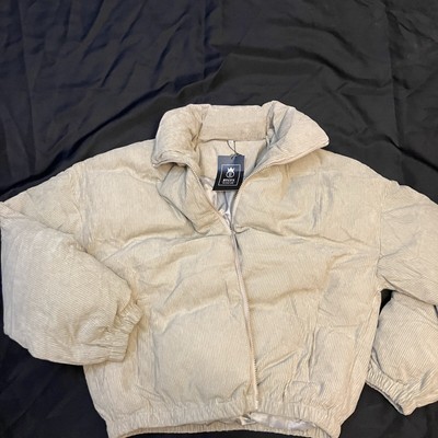 Jacket Size S ETCCY Light Brown Neck Puffer Zip up