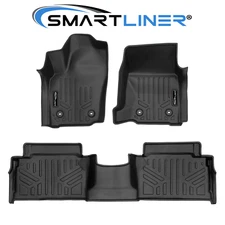 SMARTLINER Custom Fit Floor Mats 2 Row Liner 2024-2025 Toyota Tacoma Double Cab