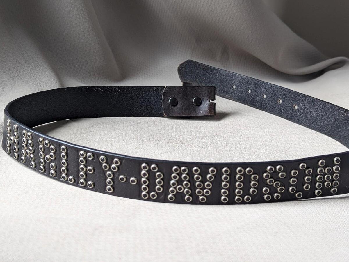 vintage HARLEY DAVIDSON motorcycle 36 buckle belt SPELLOUT vintage HARLEY DAVIDSON motorcycle 36 buckle belt SPELLOUT