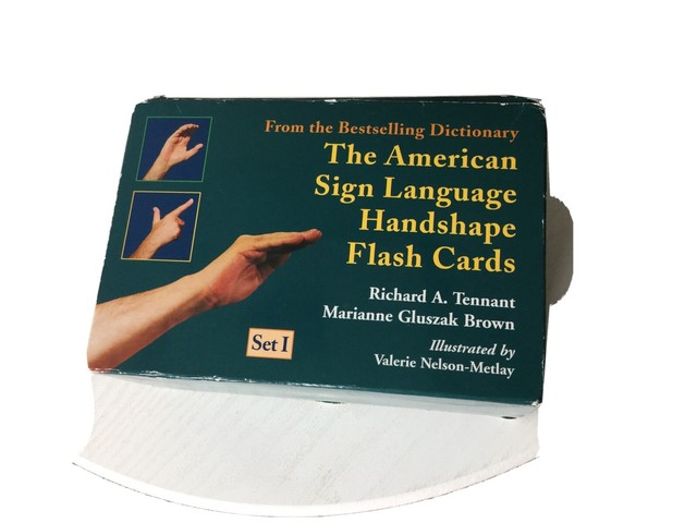 The American Sign Language Handshape Flash Cards Set 1 Illustrated 4x6 ...