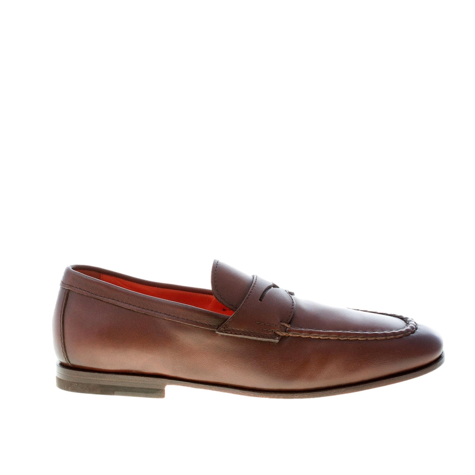 Модель SANTONI herren schuhe от dunkelbraun, модель schattiert napaleder, модель penny loafer от Goodyear
