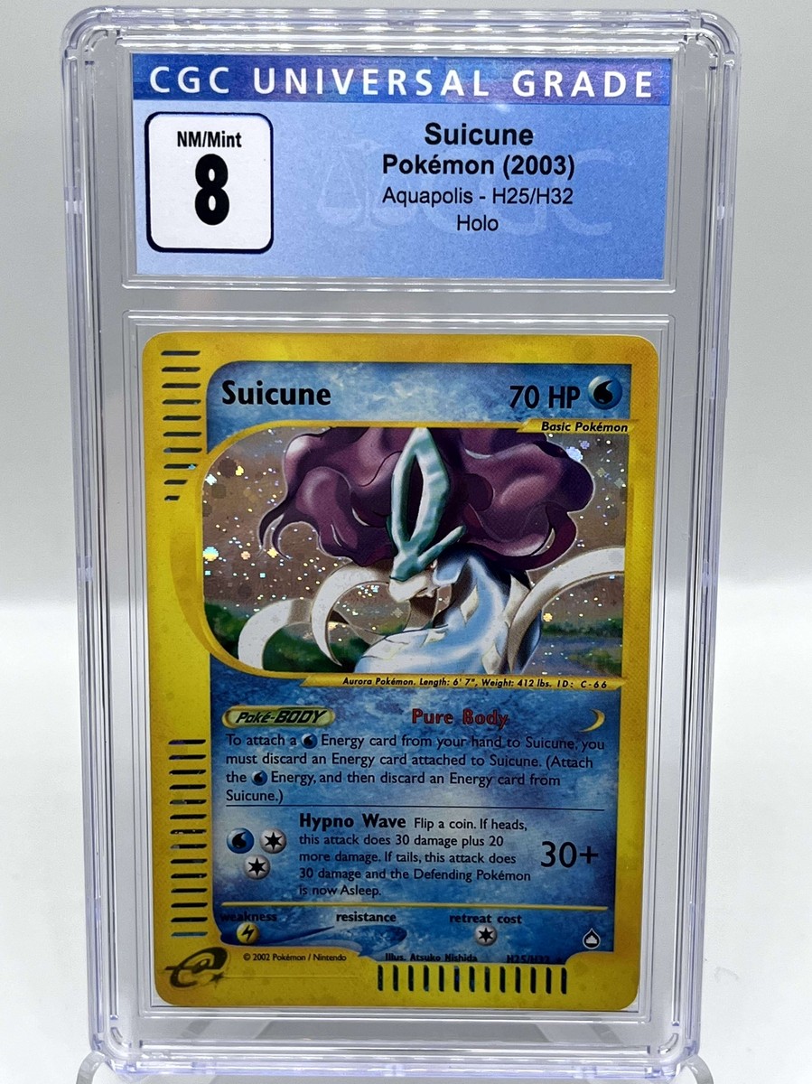 Suicune H25/H32 Aquapolis Holo Rare eSeries 2003 Vintage