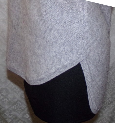 Max Studio 100% 2 ply Cashmere Light Gray Womens Sweater S Round Hem Hi Lo Grey - Picture 5 of 8