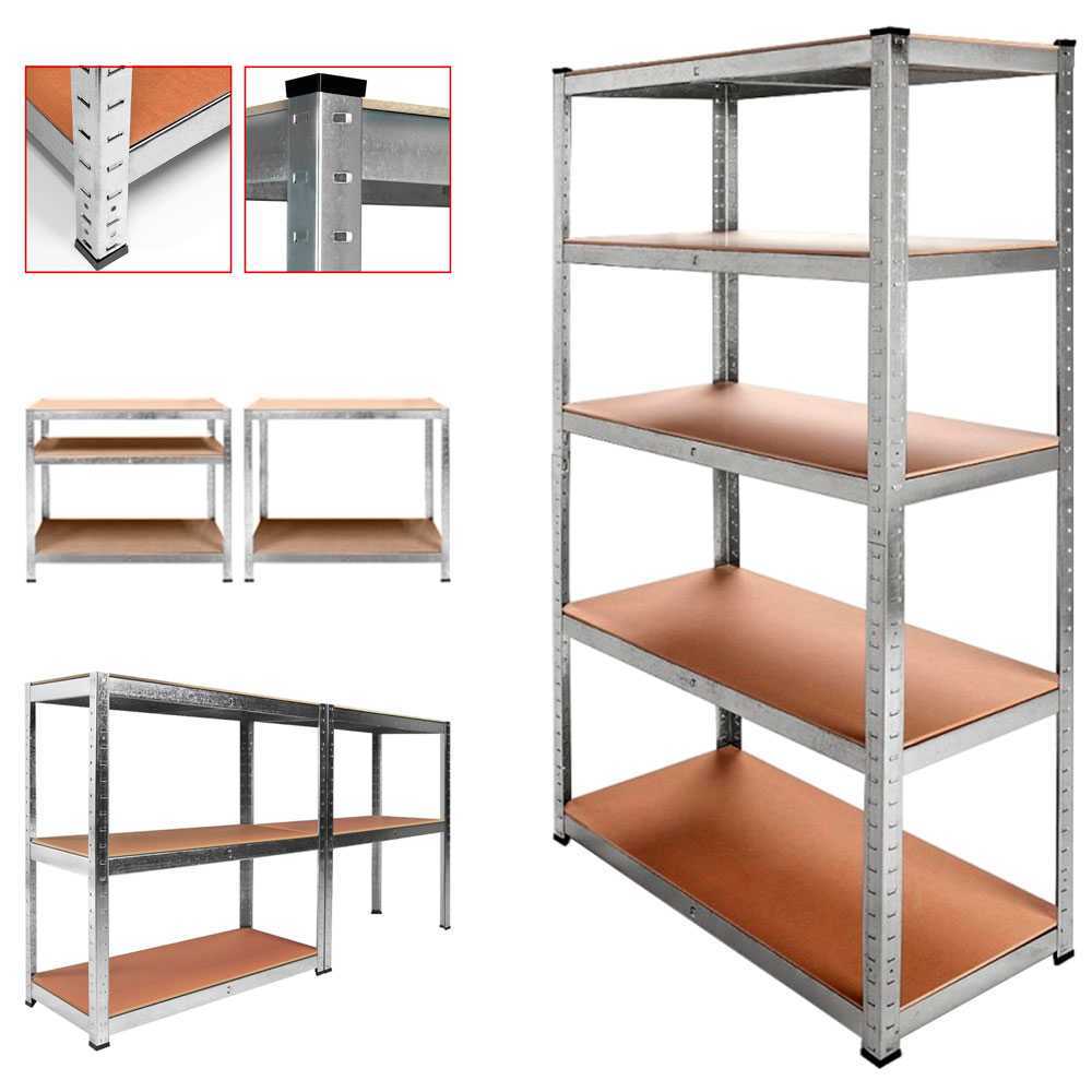 Estanteria Metalica de Almacenamiento 875kg con 5 Baldas 180x90x40cm para Garaje