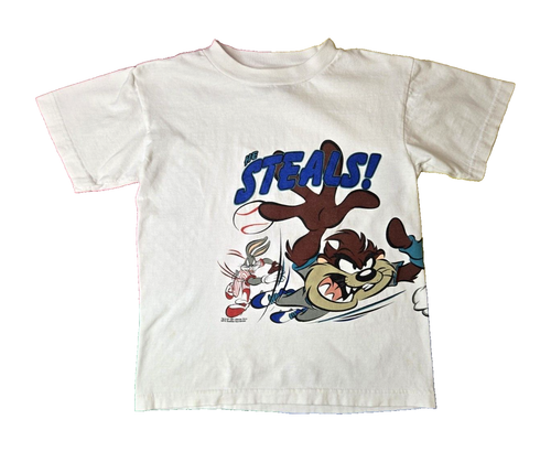 Looney Tunes Vintage Baseball Bugs Bunny Taz Graphic T Shirt Youth Boys Large L