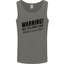 Warning Will Talk About Cars Mens Vest Tank Top