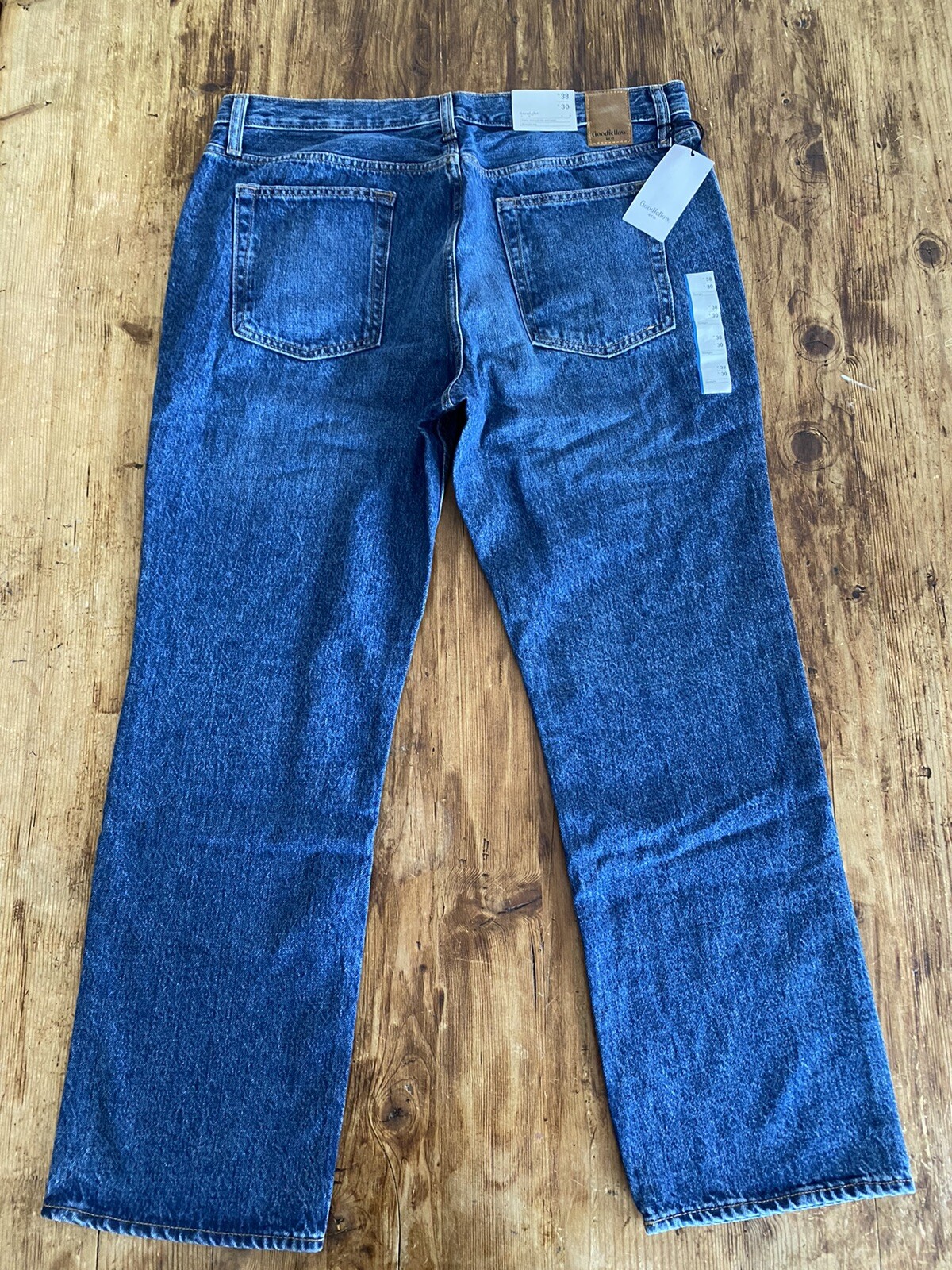 Goodfellow & Co Men's Straight Fit Jeans 38x30 Medium Blue Denim