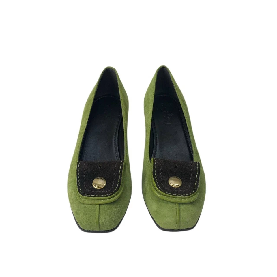 HOGAN Women's Italy Leather Suede Green Moccasin Size US 6.5 EU 36.5 NWB - Image 4 of 4