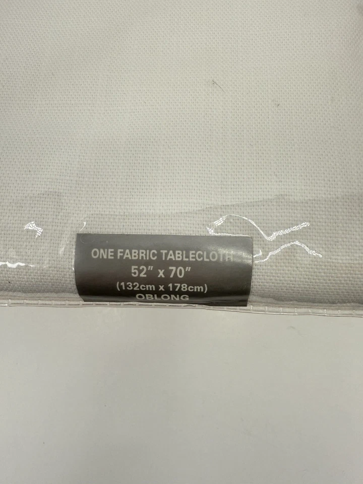 Croscill Tablecloth Oblong 52 x 70 White Solid Napkins 20” Square Set - Image 2 of 4