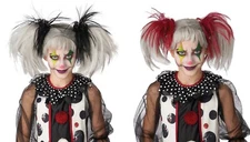 California Costumes Glow in the Dark Punk Pigtails Wig Hair Harley Quinn
