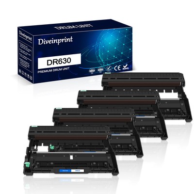 4PK DR630 Drum Unit for Brother TN660 MFC-L2740DW L2700DW DCP-L2540DW High Yield