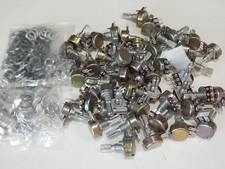JAPAN 10K OHM AUDIO PC MOUNT POTENTIOMETER WITH HARD WARE - LOT OF 50