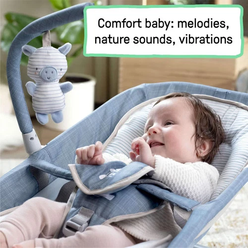 Ingenuity Happy Belly Rock-to-Bounce Massage Seat - Chambray - Picture 6 of 12