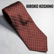 Hiroko Koshino Red Necktie 9cm Width Vintage Used Approx 145cm Length