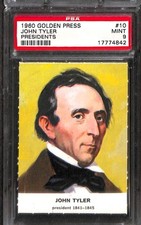 1960 GOLDEN PRESS PRESIDENTS #10 JOHN TYLER PSA 9 Mint 17774842 