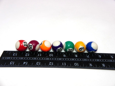 Mini Pool Table Billiard X7 Stripe Ball Game Parts Only Kids Toy