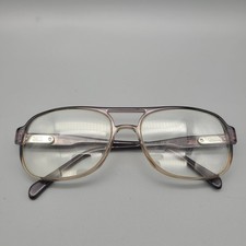 Safilo Elasta 1126 Vintage Aviator Eyeglasses Purple Amber Gradient Italy 145 51