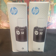 HP Black Ink 32, Smart Tank Plus 550, 650 Series, New Sealed in Box, Lot of 2
