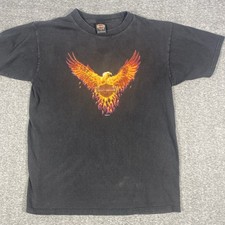 Vintage Harley Davidson burning eagle Brothers Harley-Davidson Branford CT Sz L