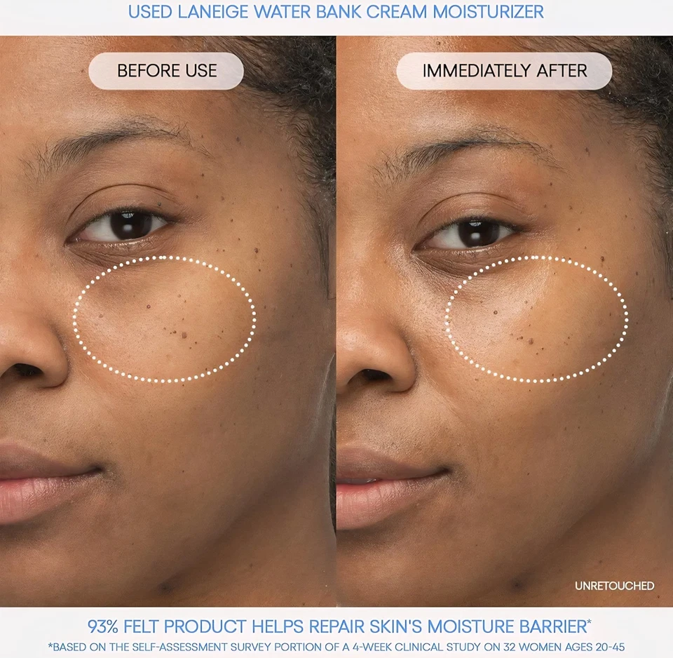 LANEIGE Banco de Agua Duo Azul Hialurónico Crema Hidratante Coreana Crema Facial  Foto 2 de 4