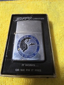 Vintage 1967 Zippo Lighter South Vietnam U.S.S. NEW DD 818- Navy Destroyer.