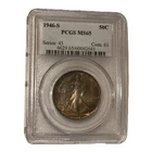 1946 S Walking Liberty 1/2 dol, PCGS MS65, Blazing Luster, Amazing MONSTER toner