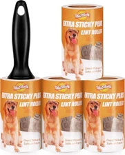 WulaWindy Lint Roller for Pet Hair, Extra Sticky Rollers 4 Pack, 4 Pack 