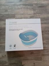 NIB TRAKK Collapsible Lightweight Foot Spa Massager w/Vibrating Bubbles