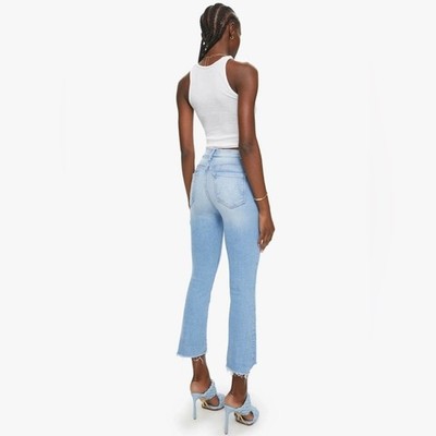 Mother The Insider Crop Step Fray in Fresh Catch Size 26   High Rise Bootcut