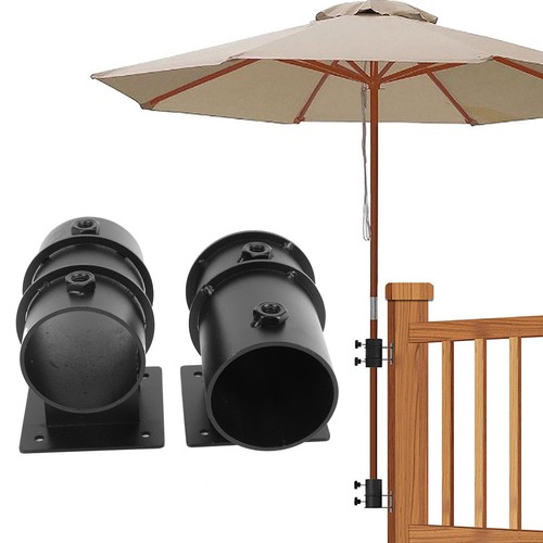 Patio Umbrella Holder For Deck Railing Metal Adjustable Patio Umbrella Clam JDPK - Picture 14 of 23