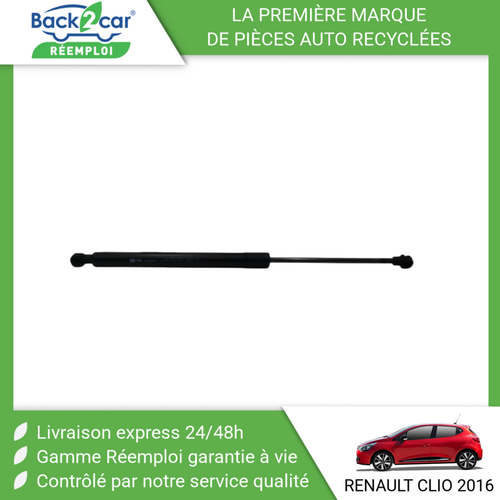 Ressorts Coffre 510N Amortisseurs Hayon Renault Clio 4 - 2 Vérins Gaz De Remplacement - 2012-2020 - Compatible 844308661R Ressort Hayon Clio 4