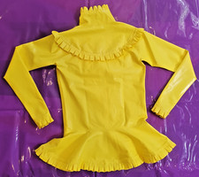 Very Latex - NEW Genuine Latex Yellow MAID UNIFORM CHLORINATED sz 6-8 AU/UK