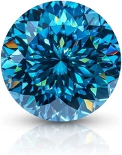 1 CT Natural Royal Blue Diamond Portuguese Cut Shape VVS1 D Grade Certified GR2