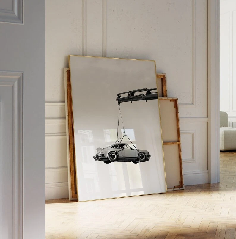 Porsche 911 Poster, Vintage Porsche Print, Porsche Wall Art, Classic Car Posters - Image 2 of 4