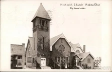 Medina, Ohio OH Methodist Church 1948 Original Vintage Real Photo Postcard RPPC