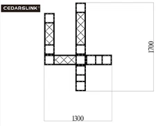 Cedarslink 4-Shaped Bolt Square Truss