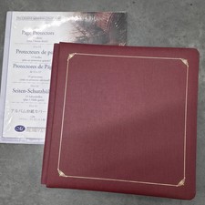 Creative Memories 12x12 Dark Red Album with White Pages  Sealed Page Protectors
