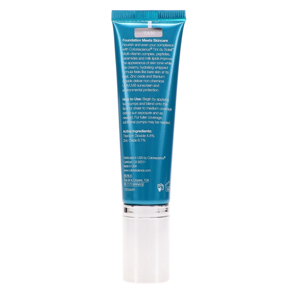 Colorescience • Tint du Soleil SPF 30 UV Protective Foundation • TAN • 1oz - Image 4 of 4