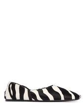 Khaite - Women - Jane pony skin ballerina flats - Black/White