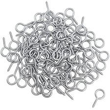 100PCS 0.67 Inch Stainless Steel Eye Screws Eye Hooks Bolts