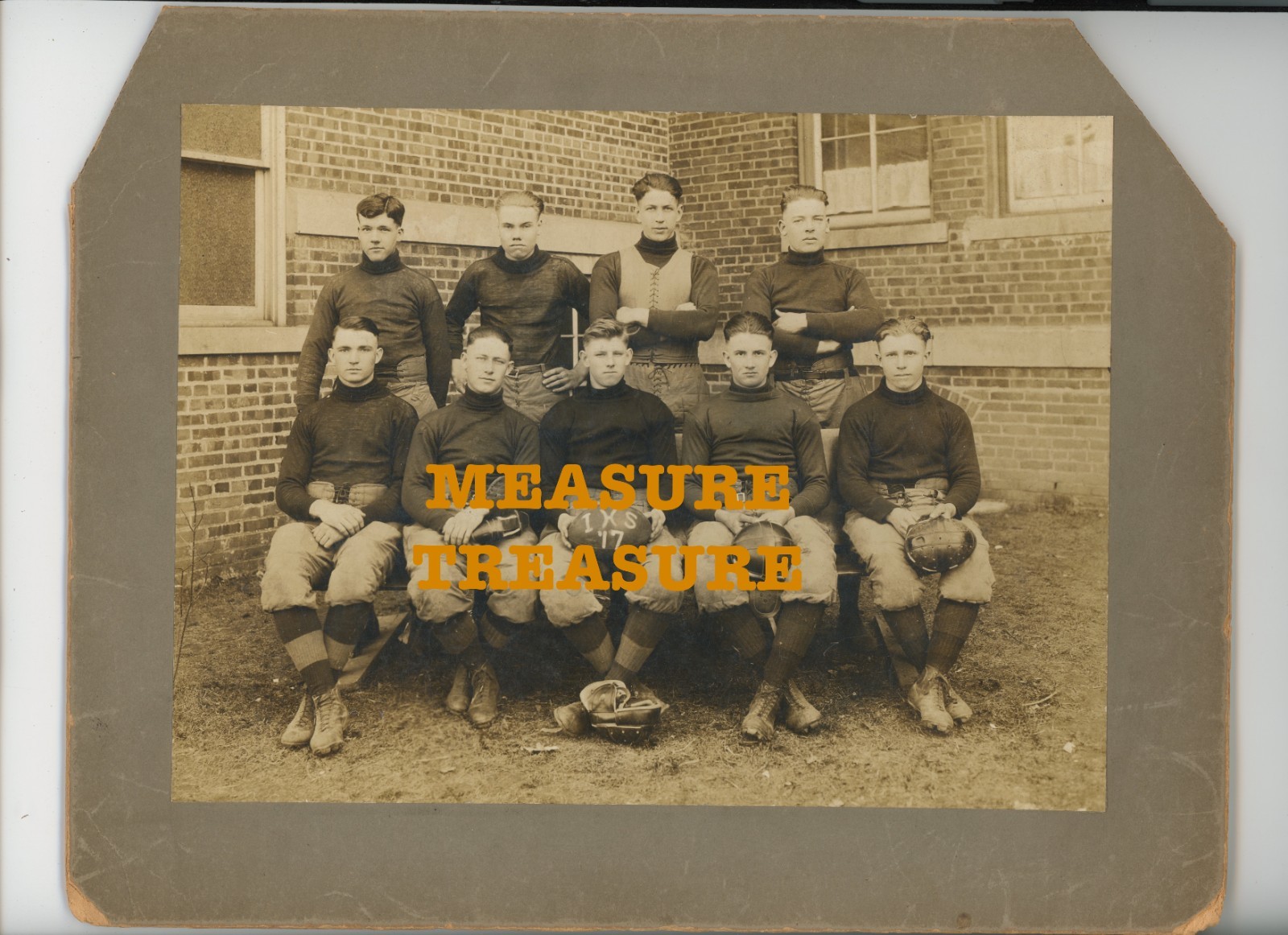 1917 Decatur, Illinois Football Team, Gear, Ihs, High School, Cabinet Photo F51