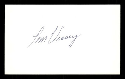 3x5 Index Card minor leaguer  Tom Vessey signed autograph SD Padres SDF BXCP64