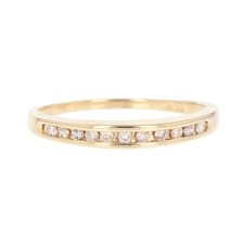 .12ctw Round Cut Diamond Channel-Set Wedding Band Ring 14k Yellow Gold Size 7